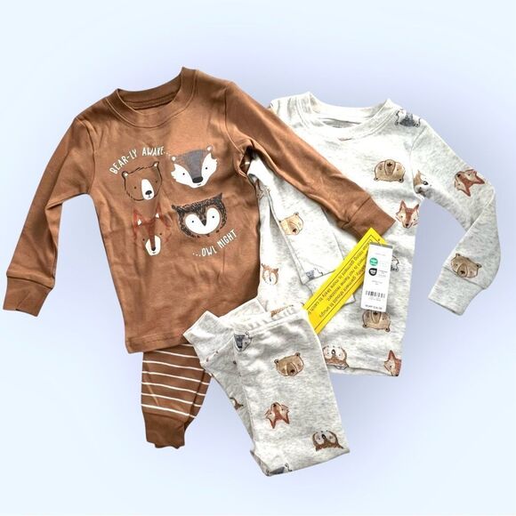 Carters 4 Pc Pajama Set — Woodland Creatures - Picture 2 of 9